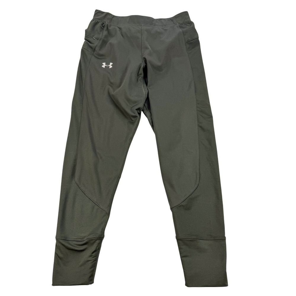 Under Armour ColdGear Infrared Joggers Mens Large Green Running Reflective Pants